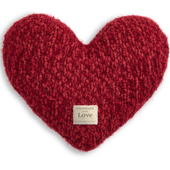 Demdaco Other - DEMDACO Giving Heart Cranberry Red 10 X 11 Cotton Weighted Plush Decorative
